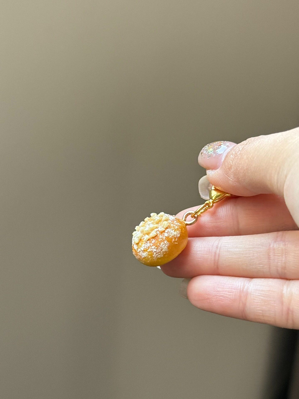 Clay Almond Bread Charm 1.5cm