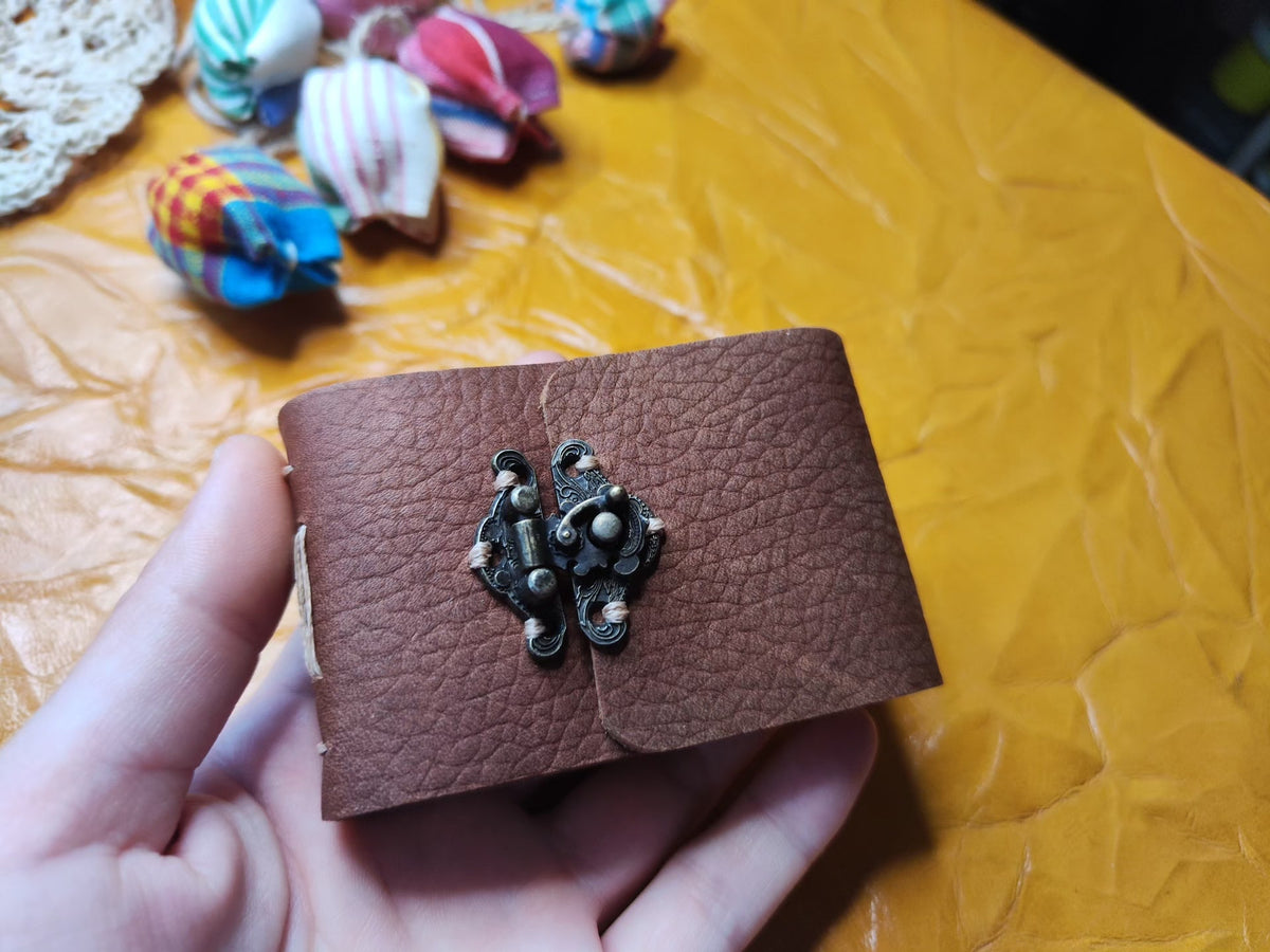 Handmade Leather Miniature Notebook
