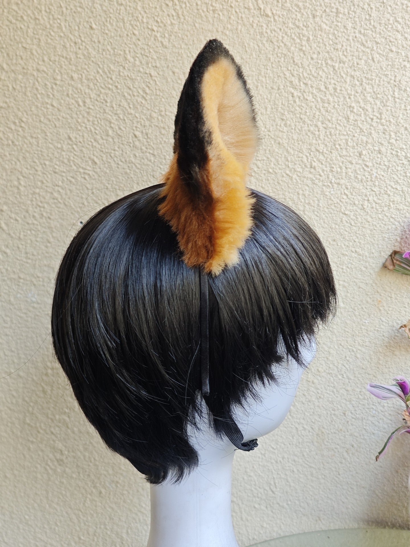 Handmade Red Fox Ears Cosplay Headband, 10cm Tall