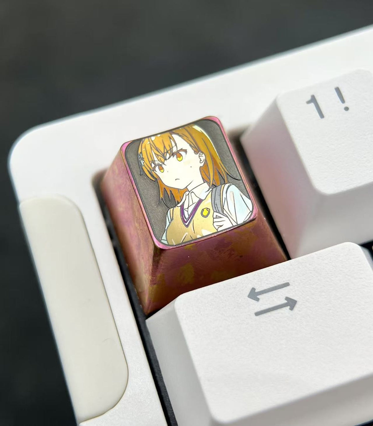 Misaka Mikoto Titanium Alloy 1u Keycap