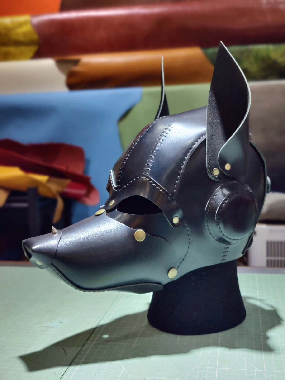 Handcrafted Leather Dog Mask