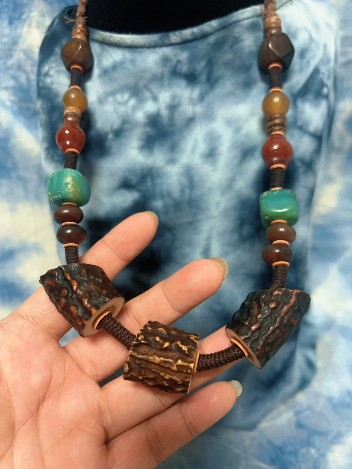 Handcrafted Deer Antler Segment Necklace
