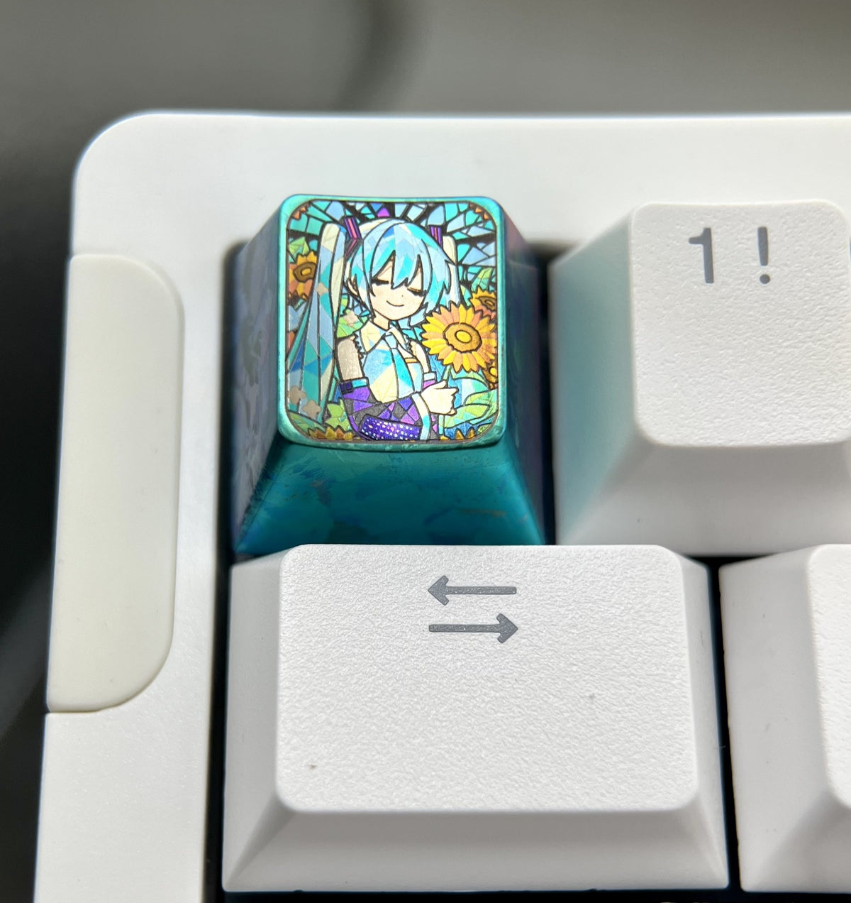 Titanium Alloy Artisan Keycap with Anime Art