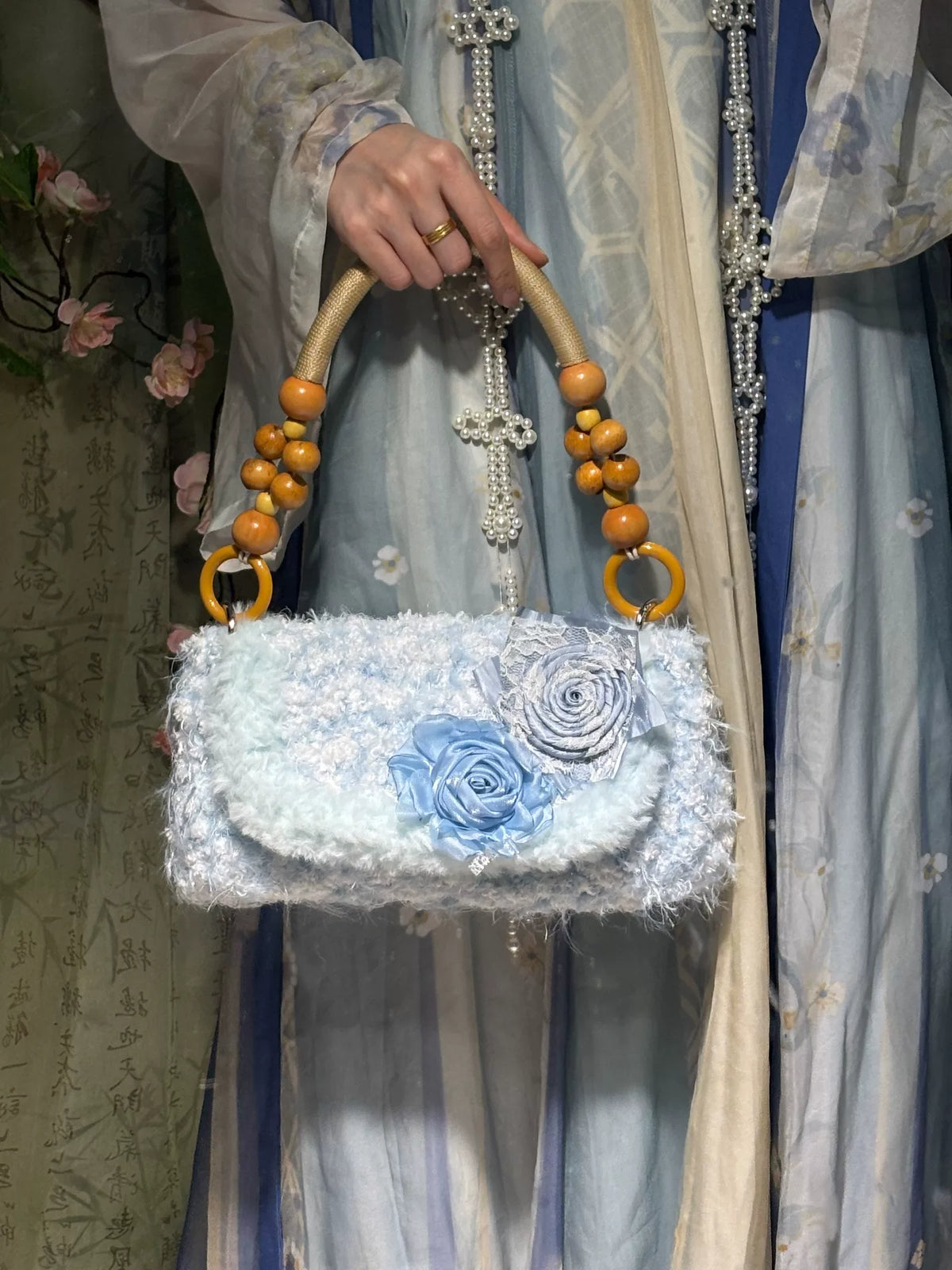 Blue Crochet Handcrafted Bag
