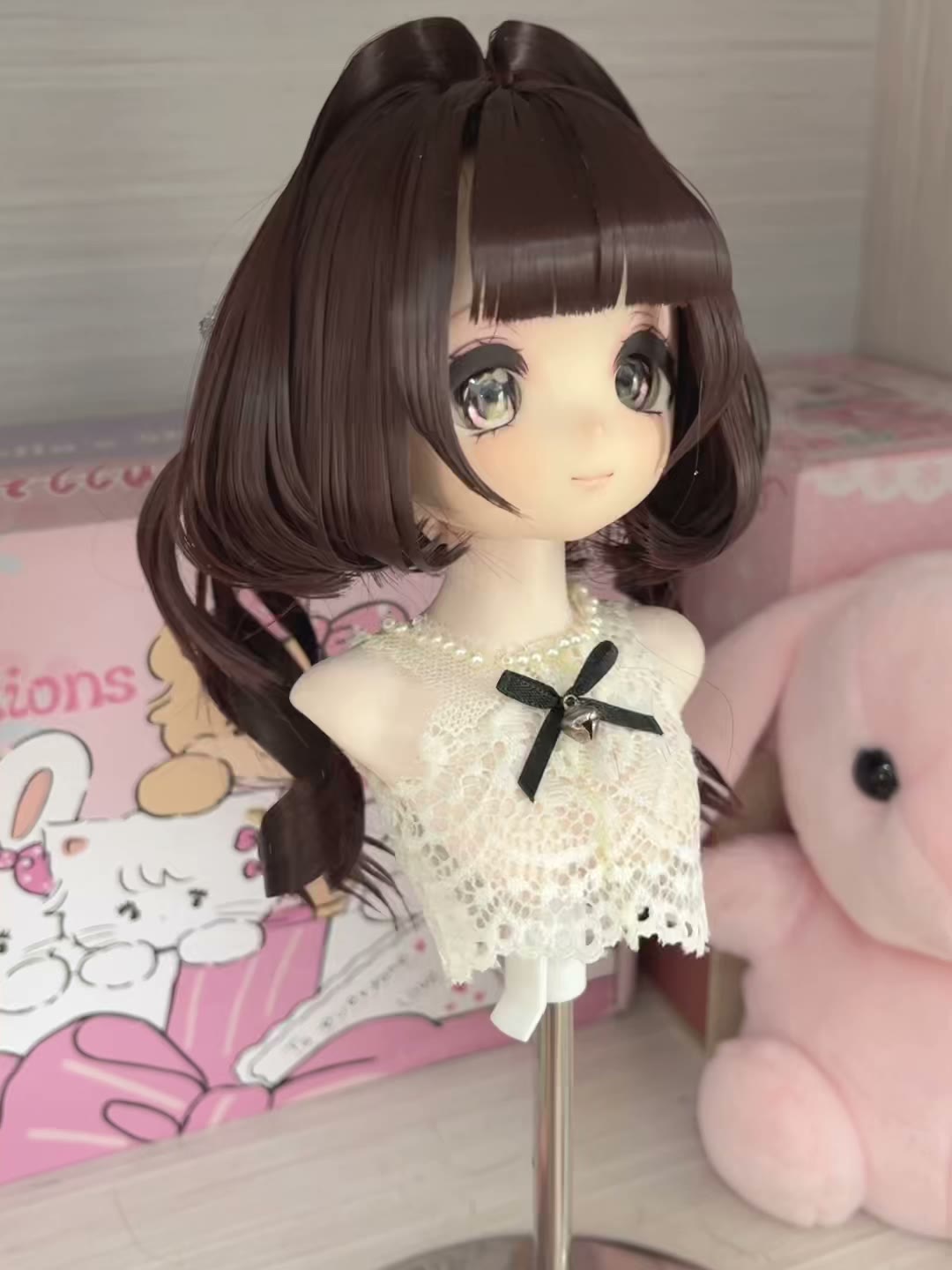 Chocolate Brown Anime Doll Wig