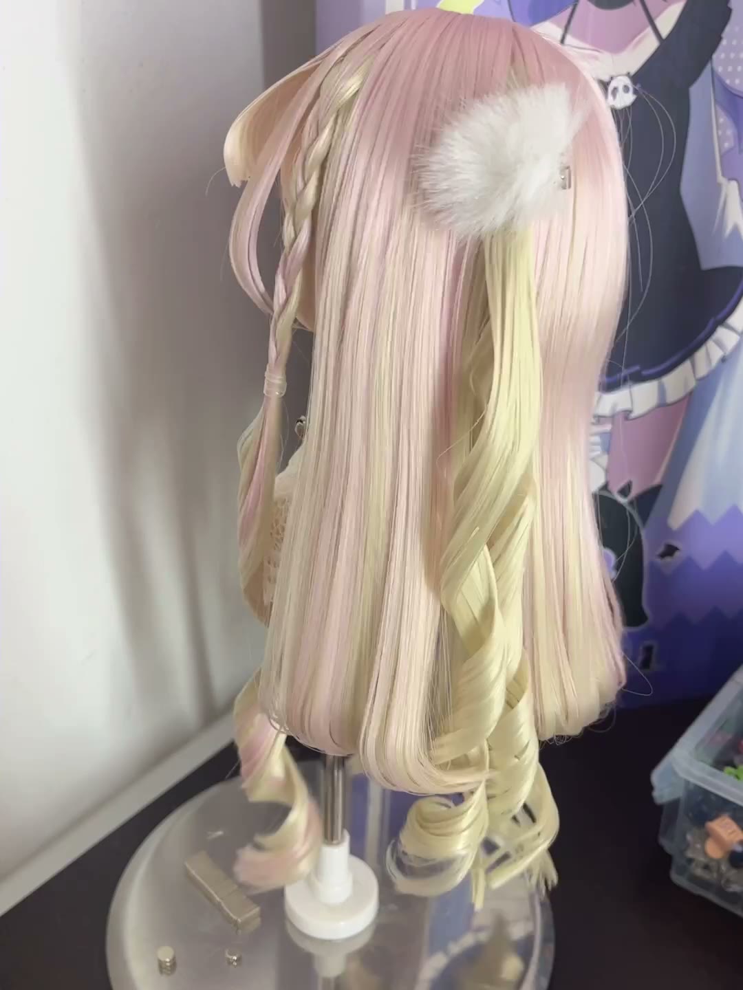 Pastel Gradient Doll Wig with Braids
