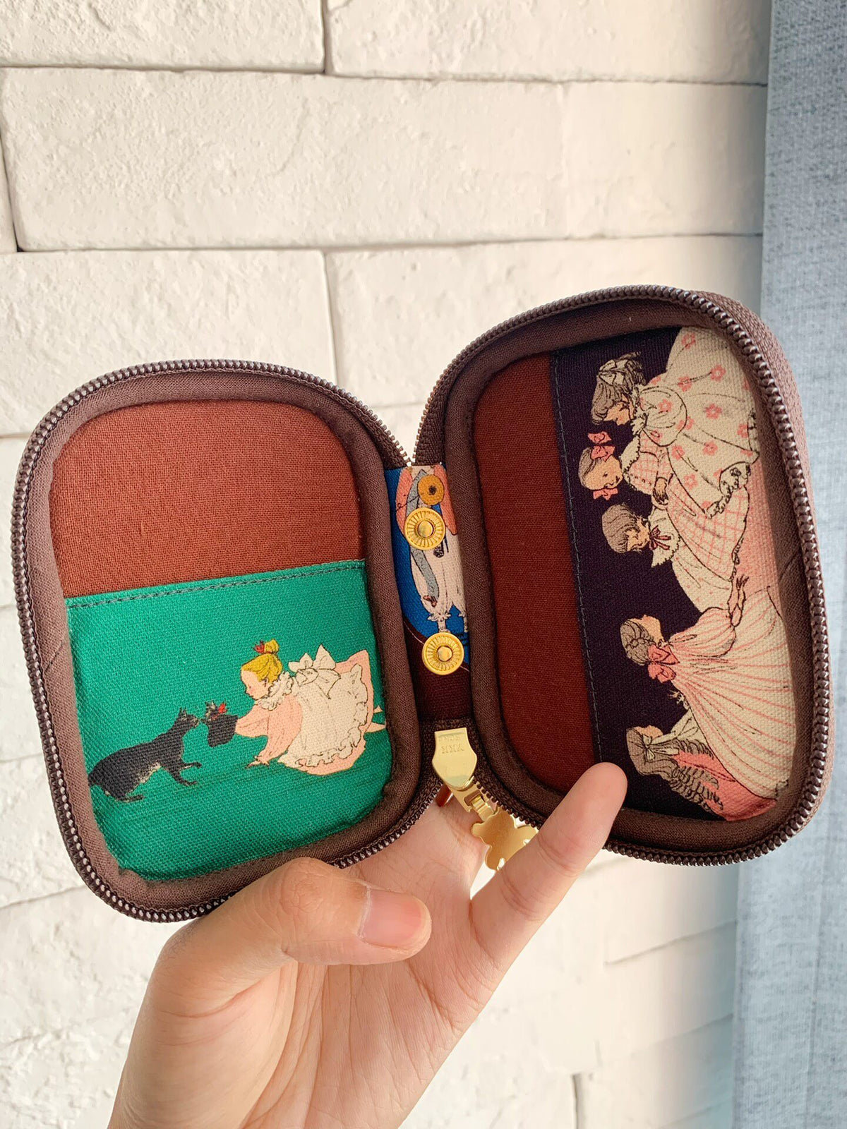 Vintage Circus Zippered Oxford Pouch