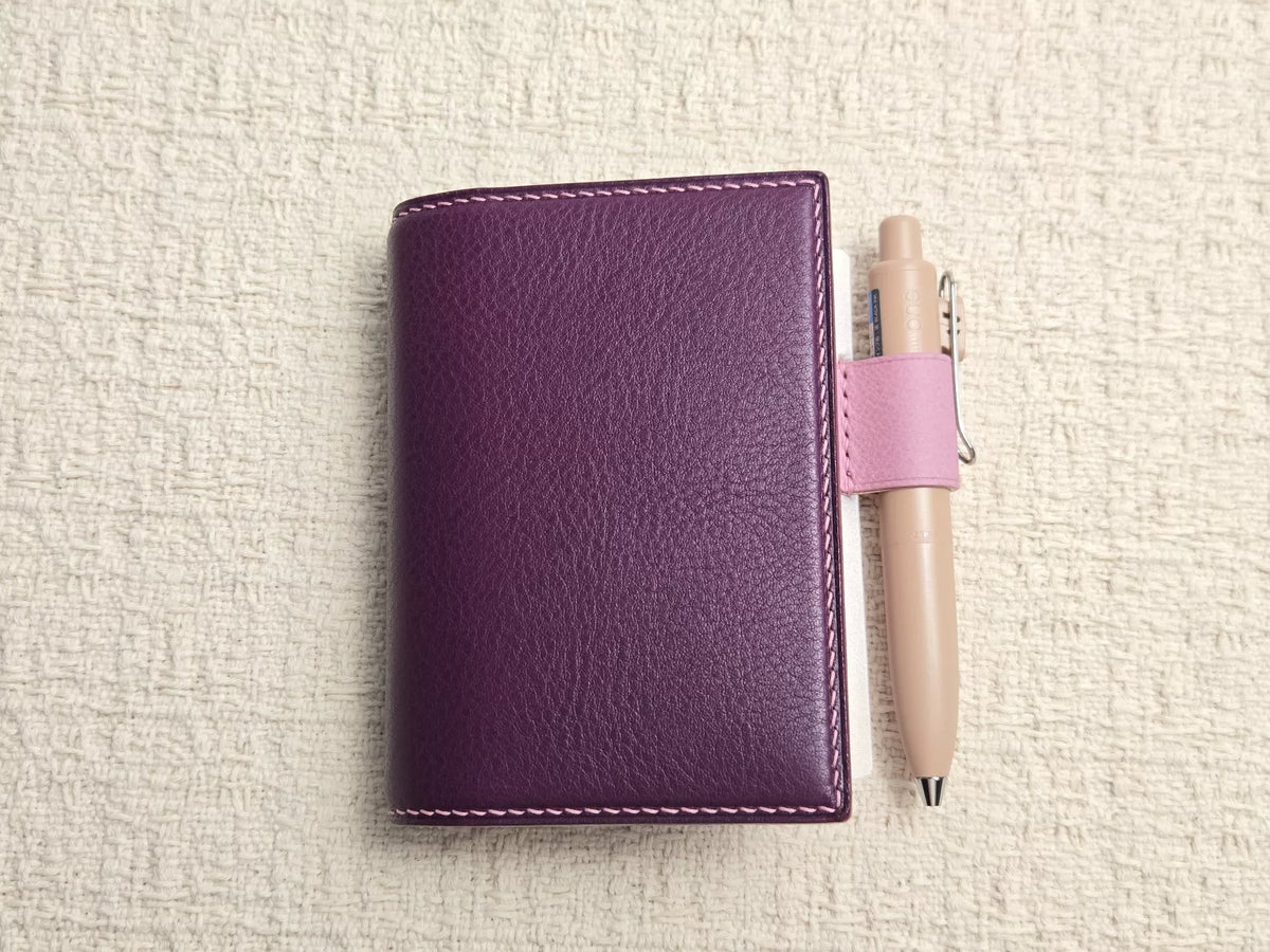 Organizador de Agenda em Couro M5 Roxo Dobrável