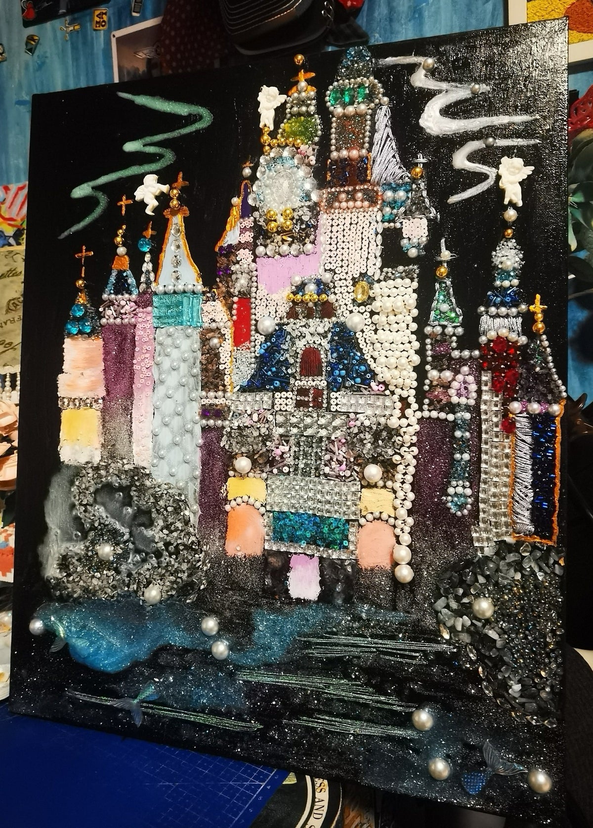 Handcrafted Medieval Castle 3D Artwork