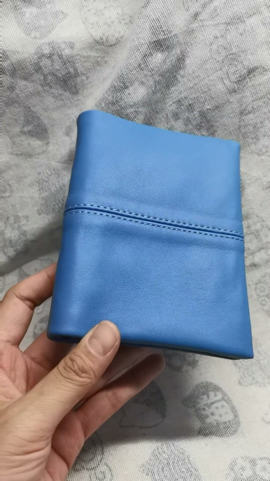 Blue Sheepskin A7 Journal Cover