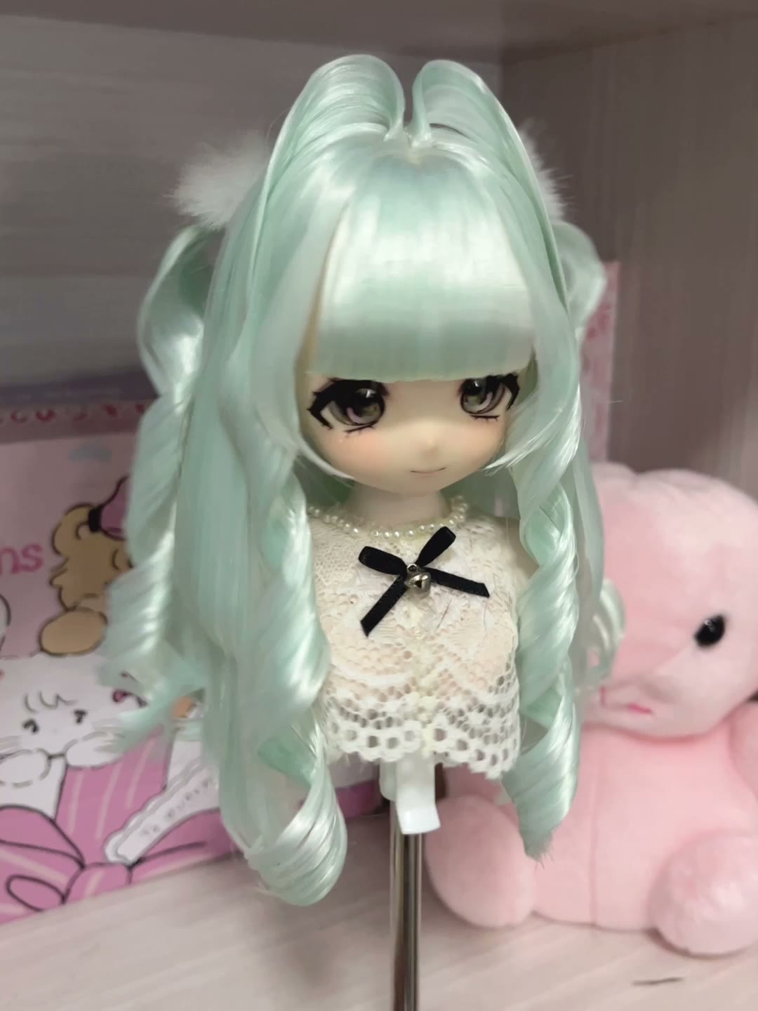 Mint Green Twin Tail Doll Wig