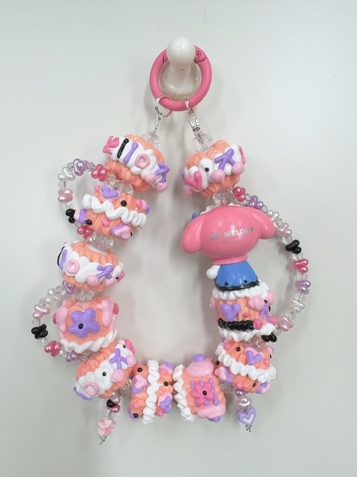 My Melody Beaded Phone Strap Charm