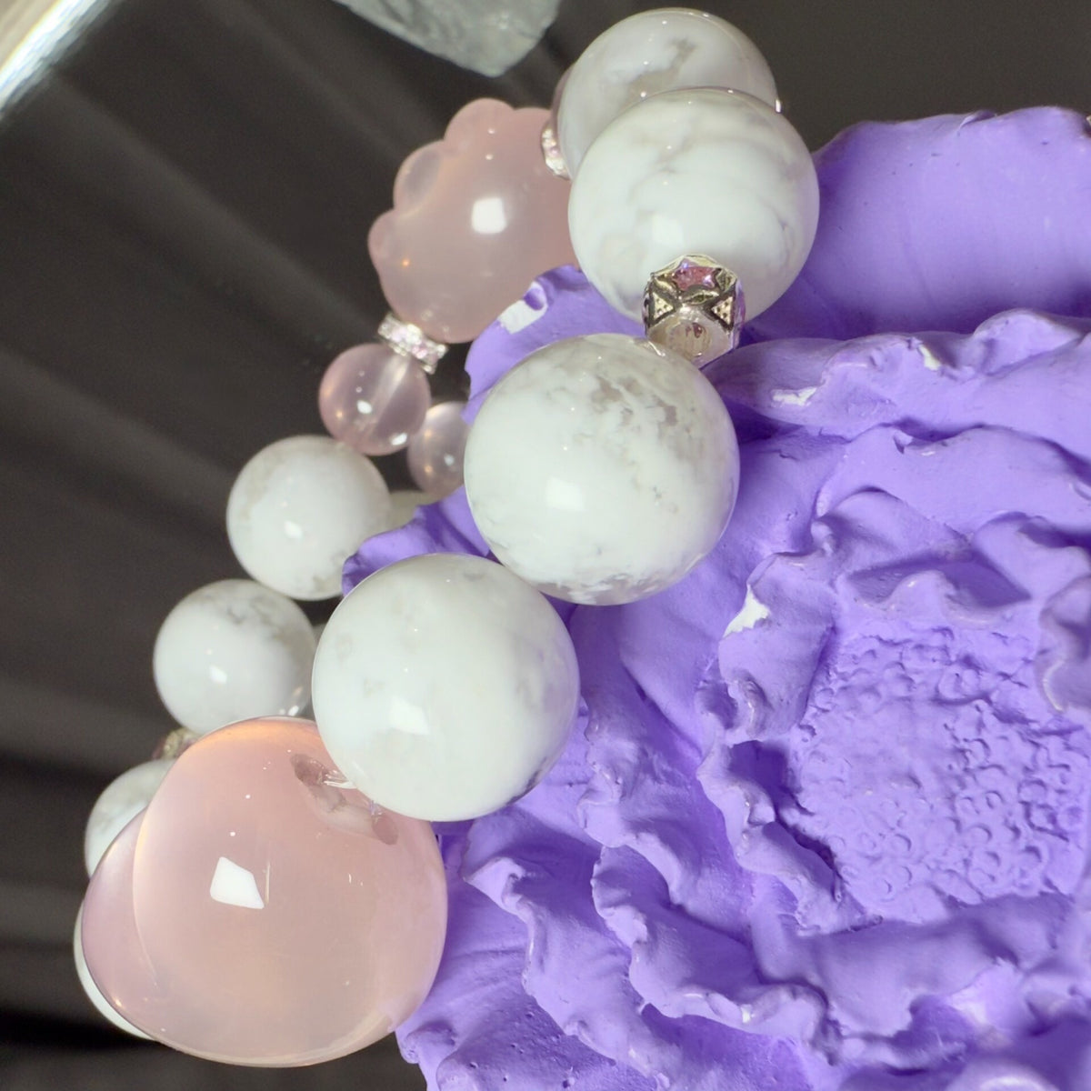 Bracelet Phantom cristal rose-blanc flocon de neige