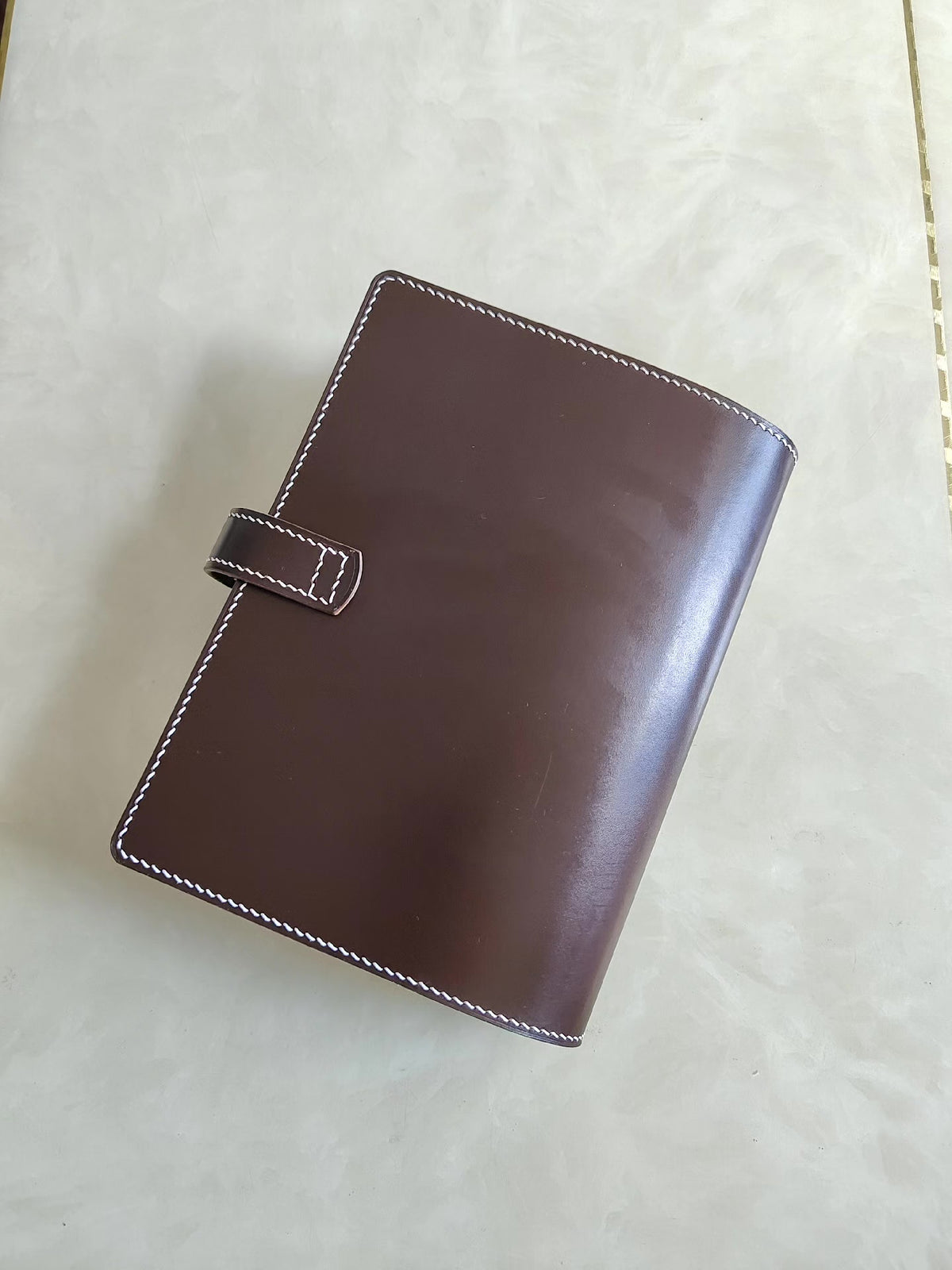 A6 Leather Notebook Cover Wine Red