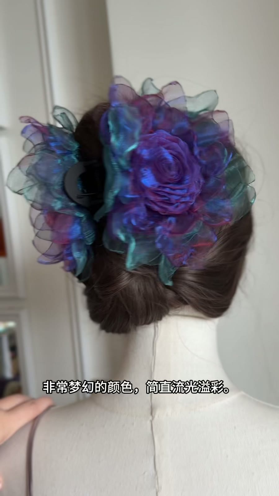 Handmade Fabric Rose Hair Clip