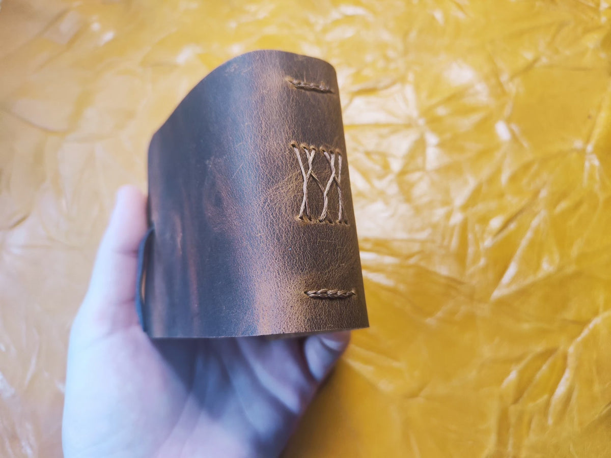 Brown Leather Journal with Mixed Paper