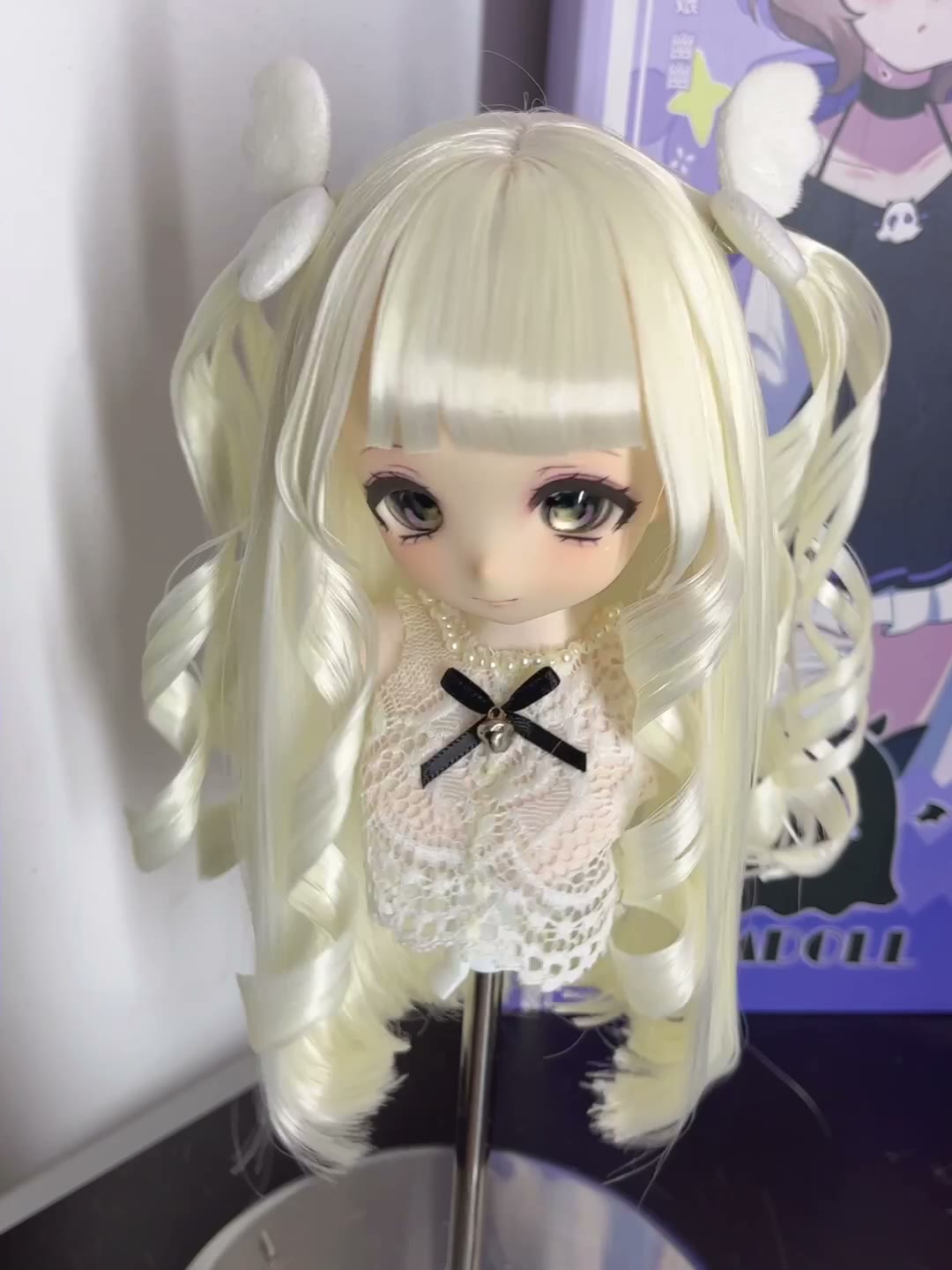 Anime Doll Wig with Wing Ornaments
