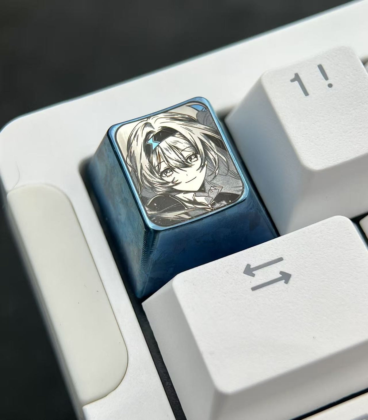 Titanium Alloy Pointillism 1u Keycap
