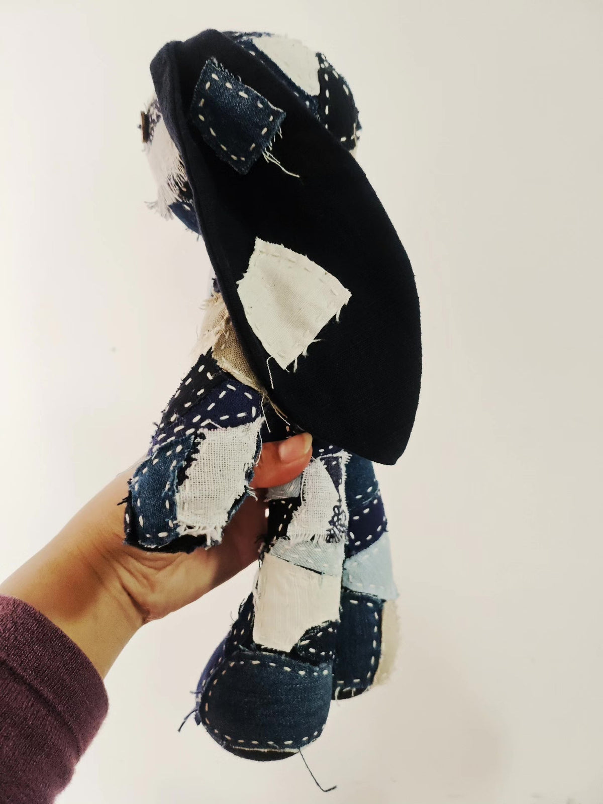 Portachiamvi a Coniglio Patchwork Fatto a Mano 30cm