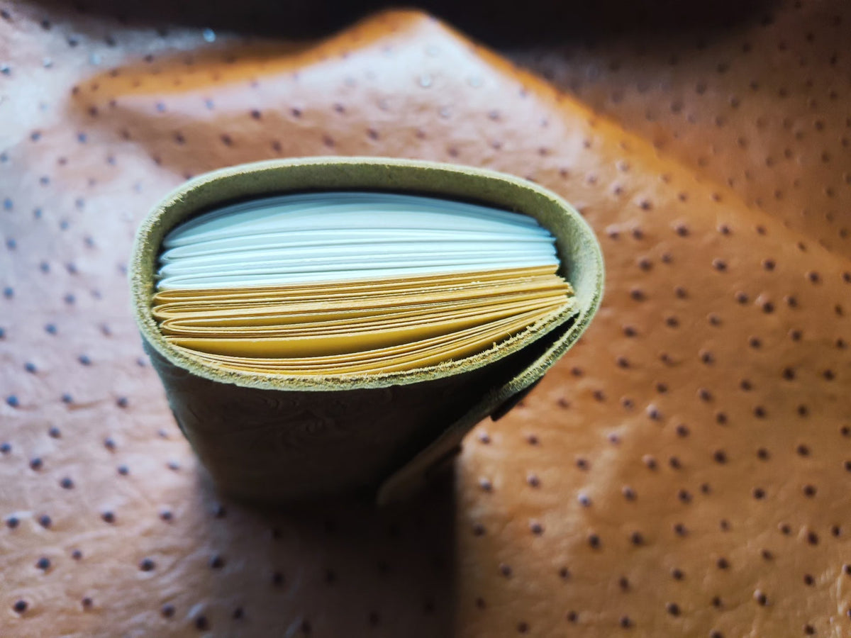 Embossed Leather Floral Notebook Handcrafted
