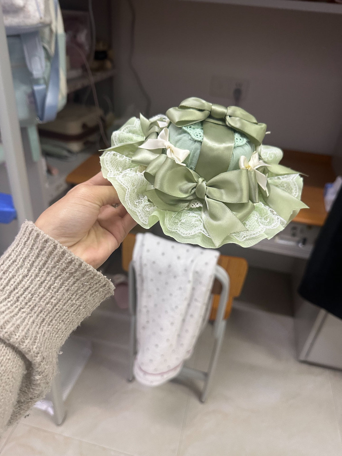 Pastel Green Lolita Mini Hat
