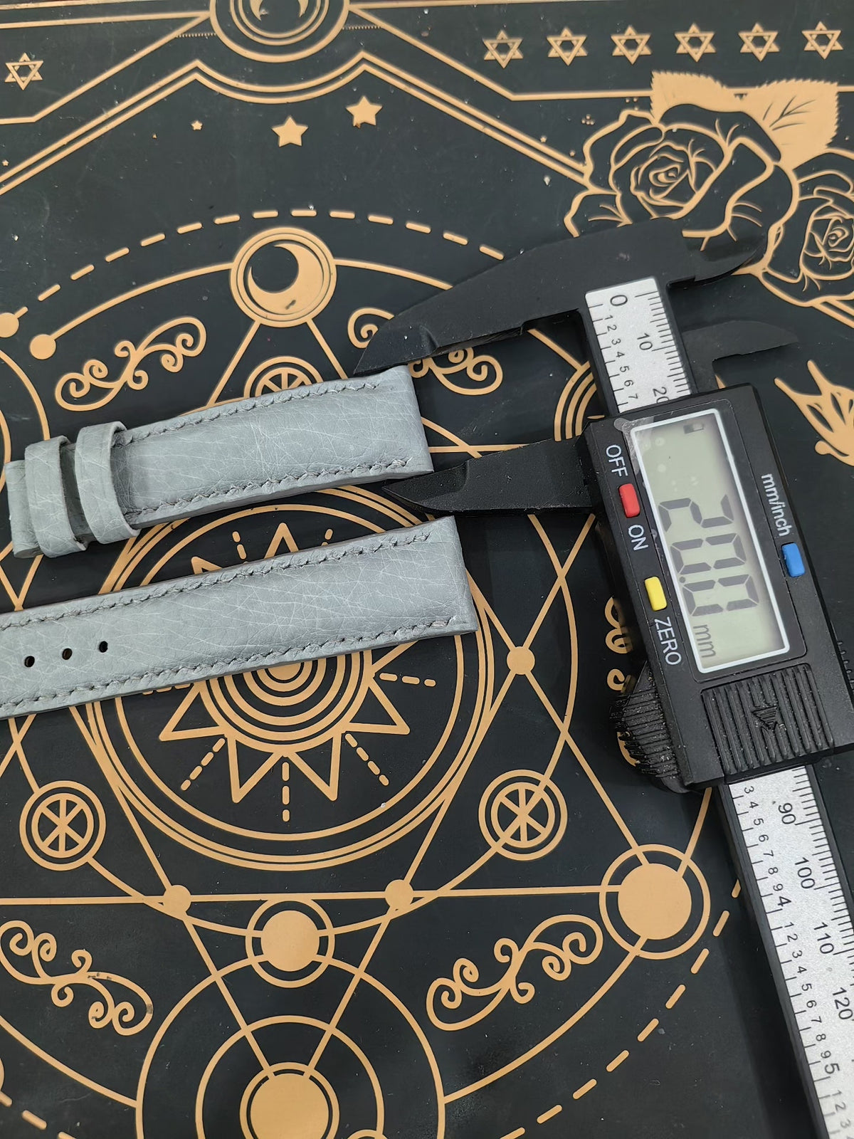 Ostrich Leg Leather Watch Strap 20mm