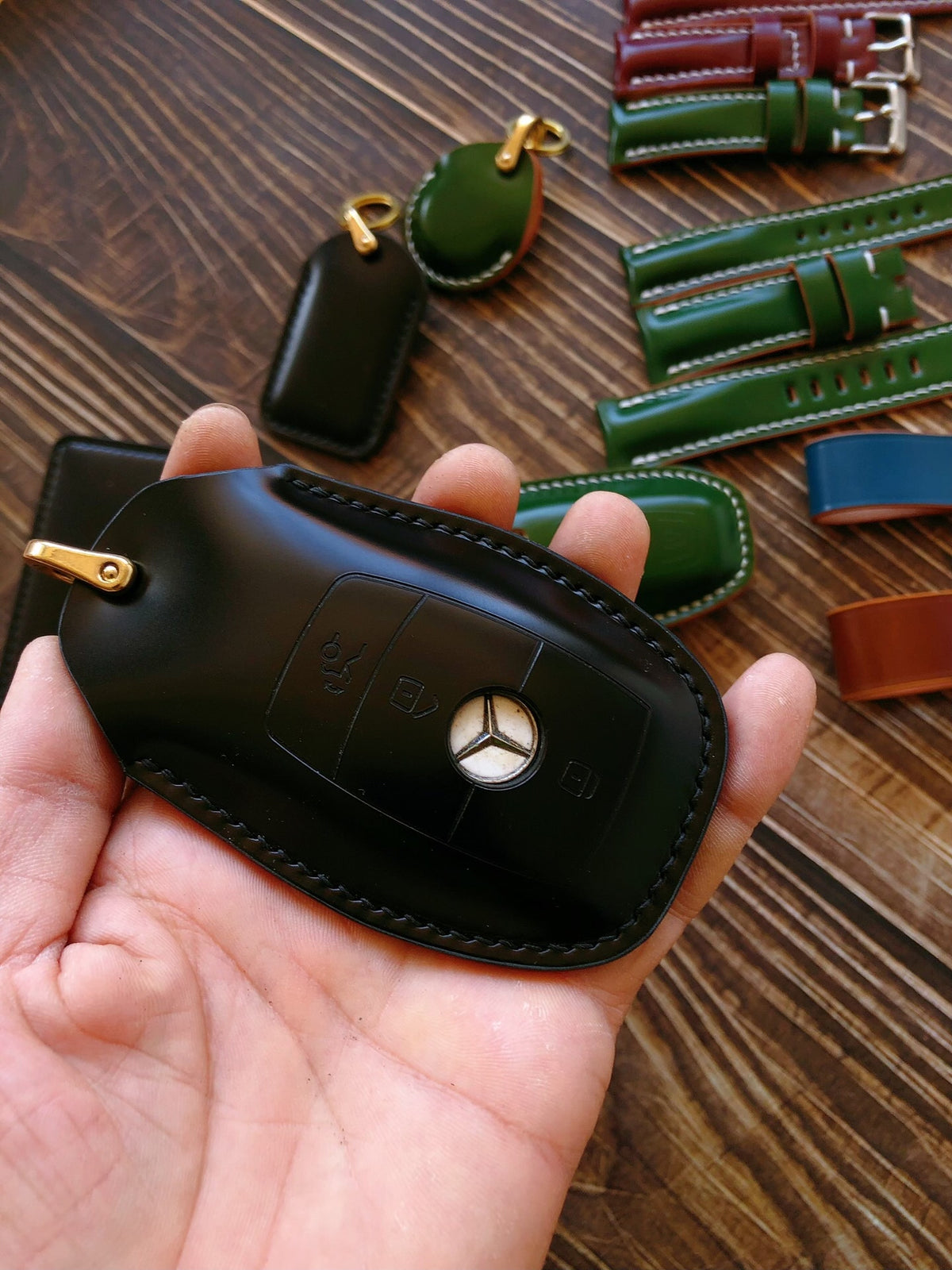 Japanese Shinki Leather Mercedes Key Case