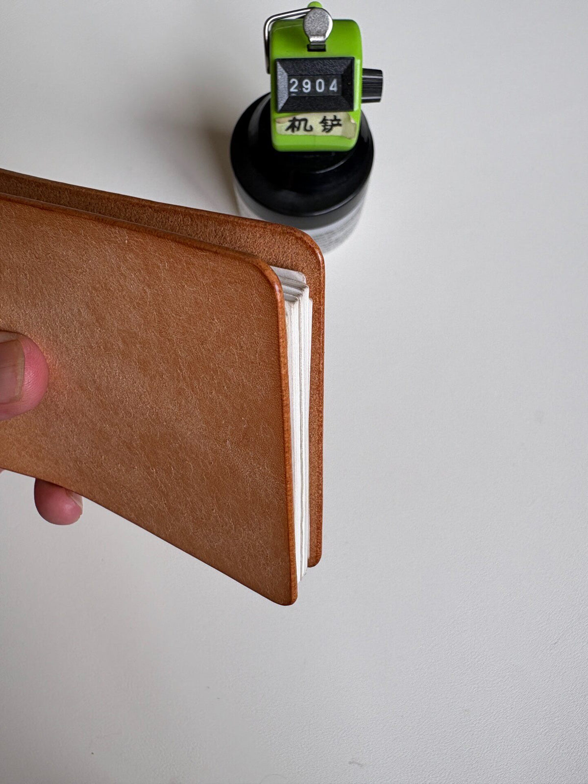 Handcrafted Leather A9 Notebook Cover with Steel Spine