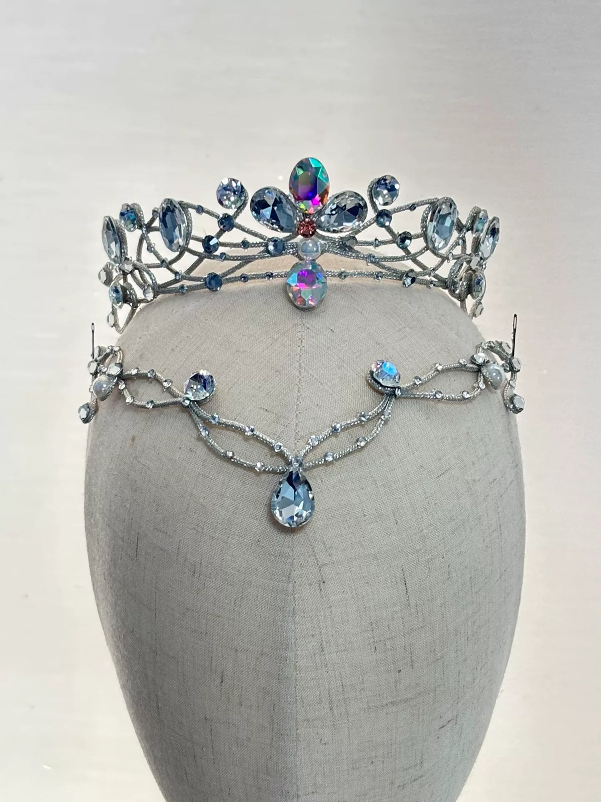 Silver Ballet Tiara with Iridescent Crystal