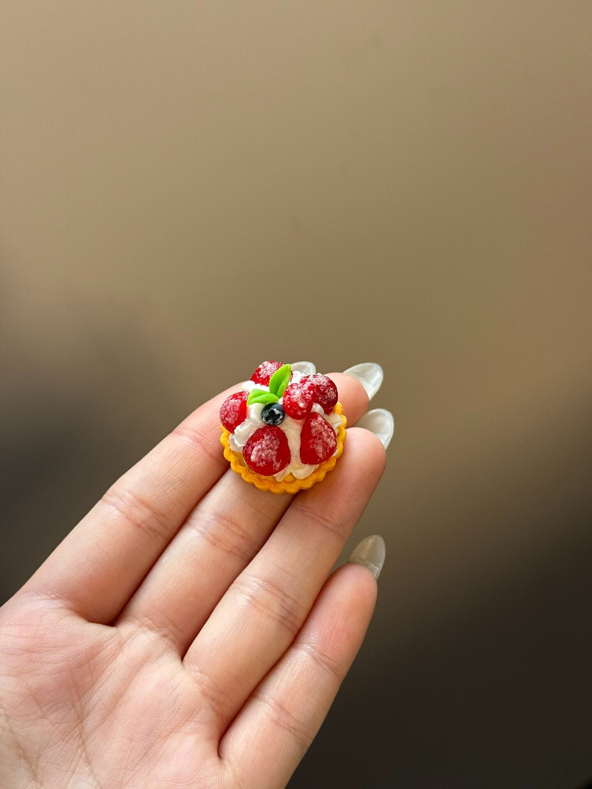 Miniature Fruit Tart Charm 2.5cm