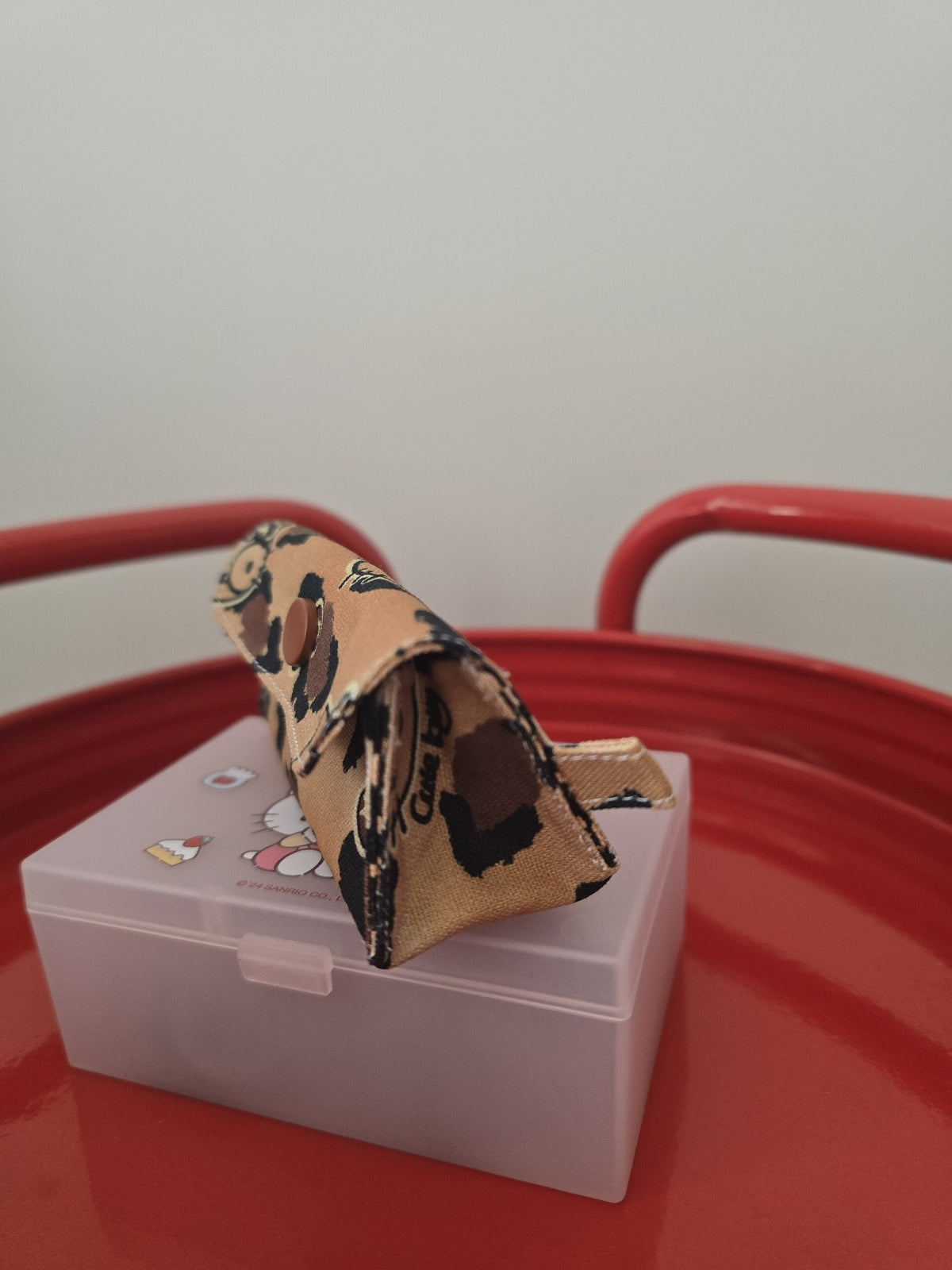 Leopard Print Hello Kitty Fabric Pouch
