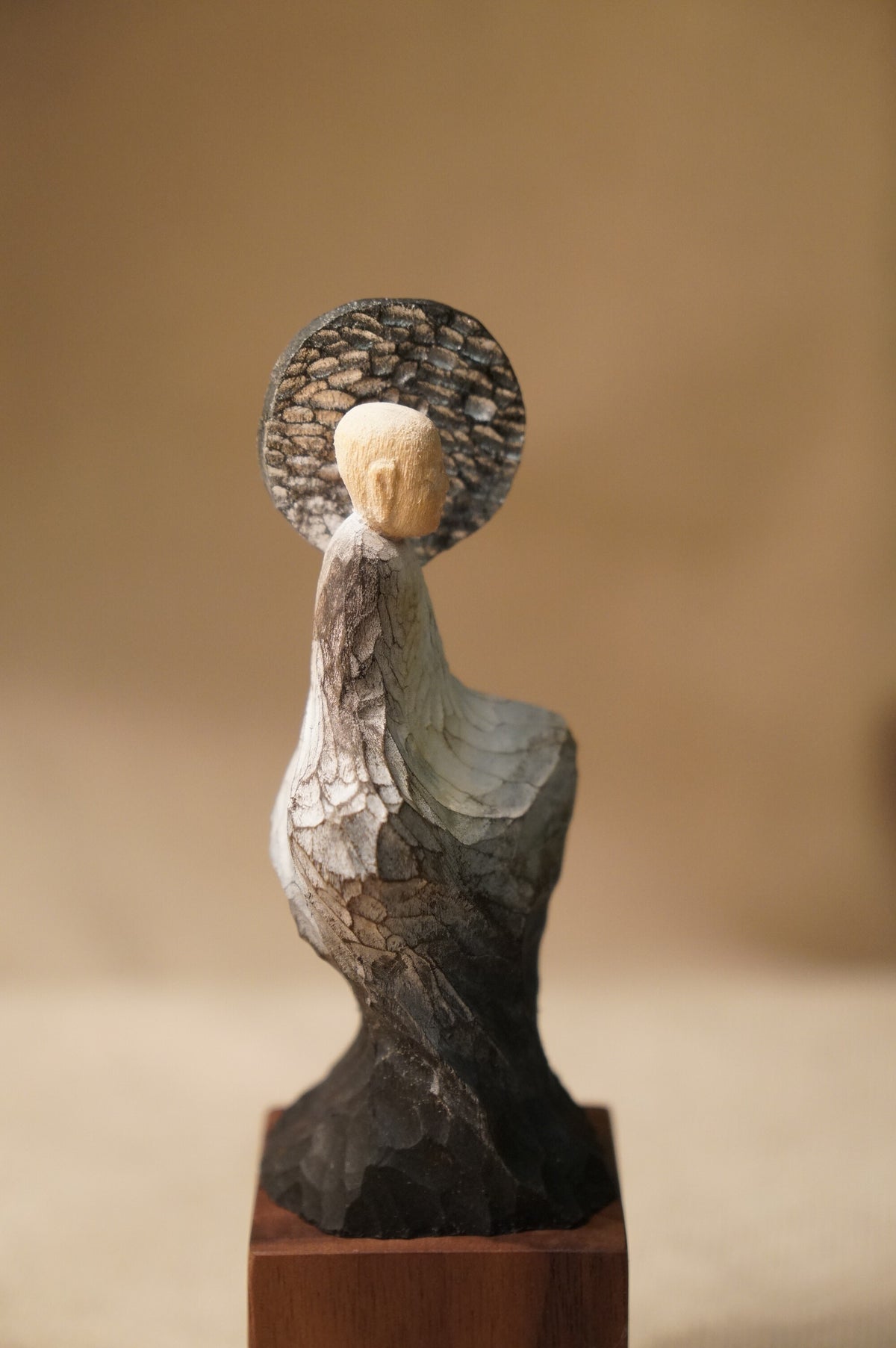 Linden Wood Carved Buddha Figurine
