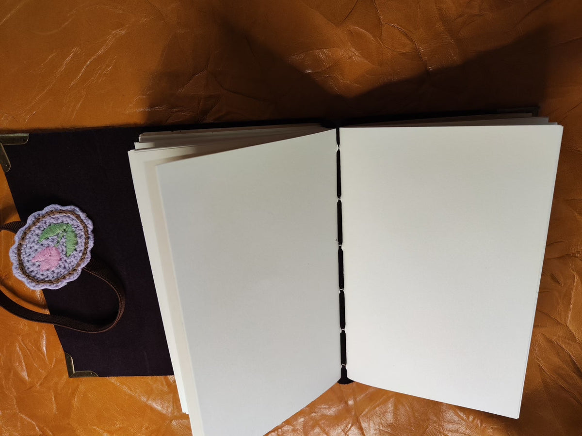 Cowhide Leather Journal with Brass Corners