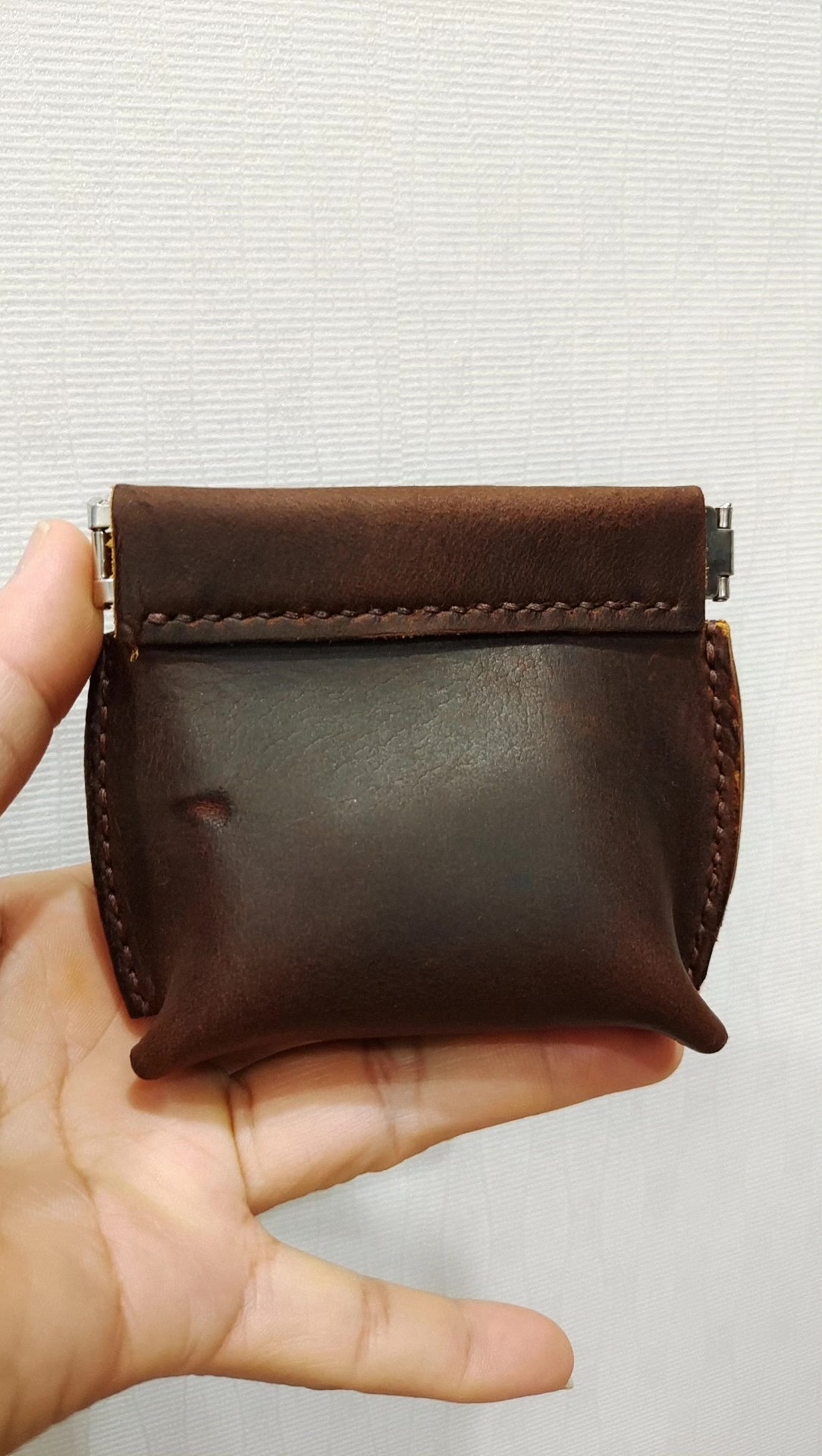 ハンドメイド オイルワックス レザーポーチ