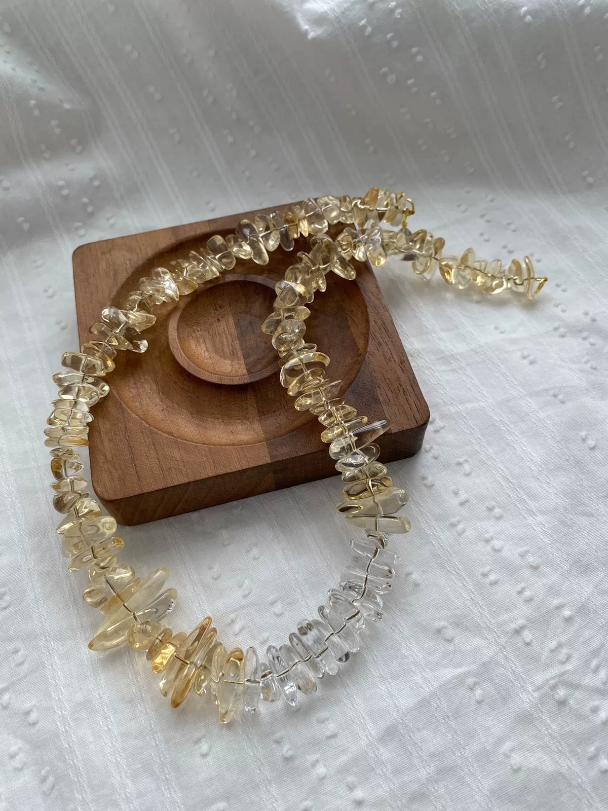 Collana Freeform in Citrino e Quarzo Ialino