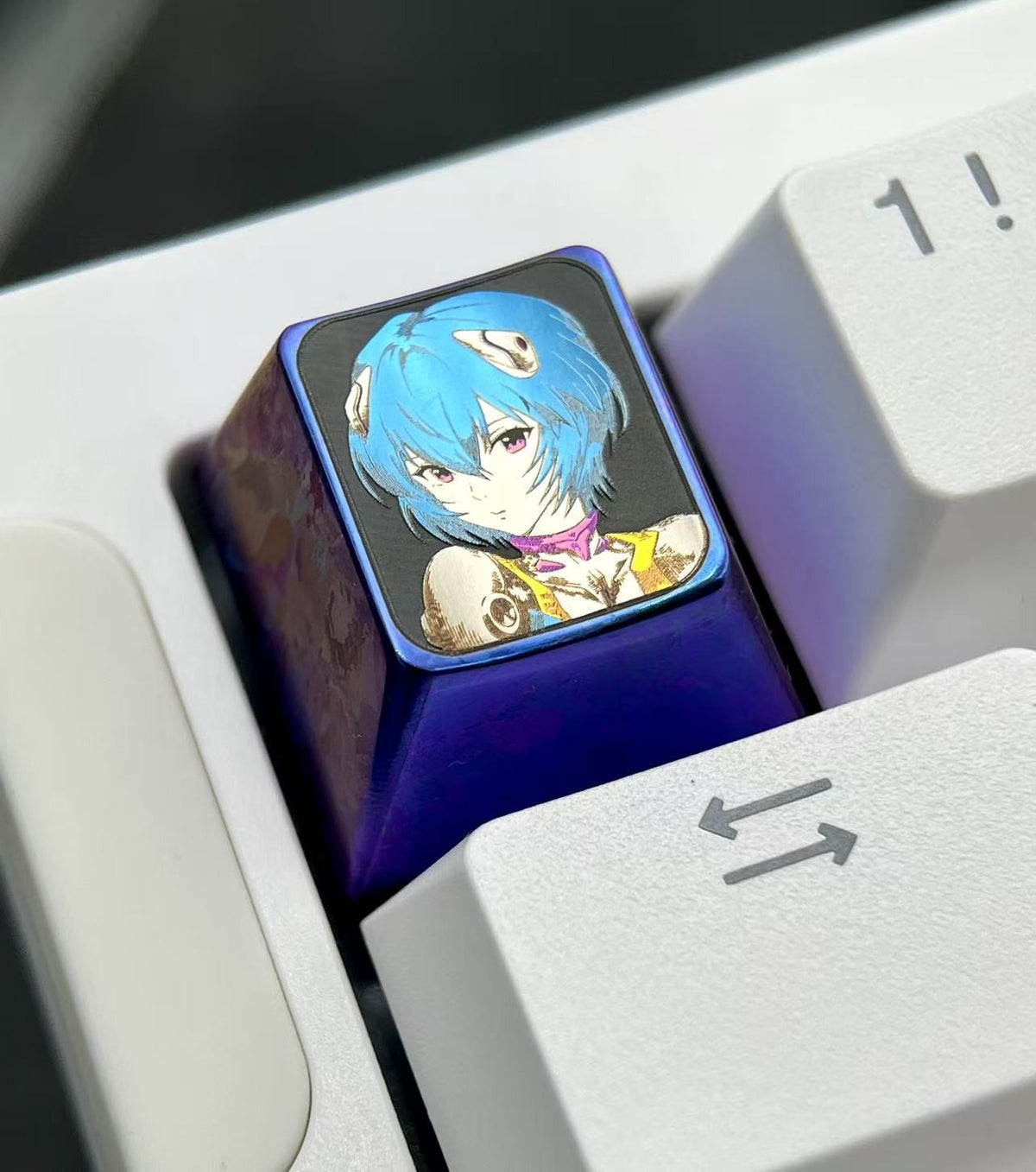 Titanium Alloy Anime Keycap Ayanami Rei