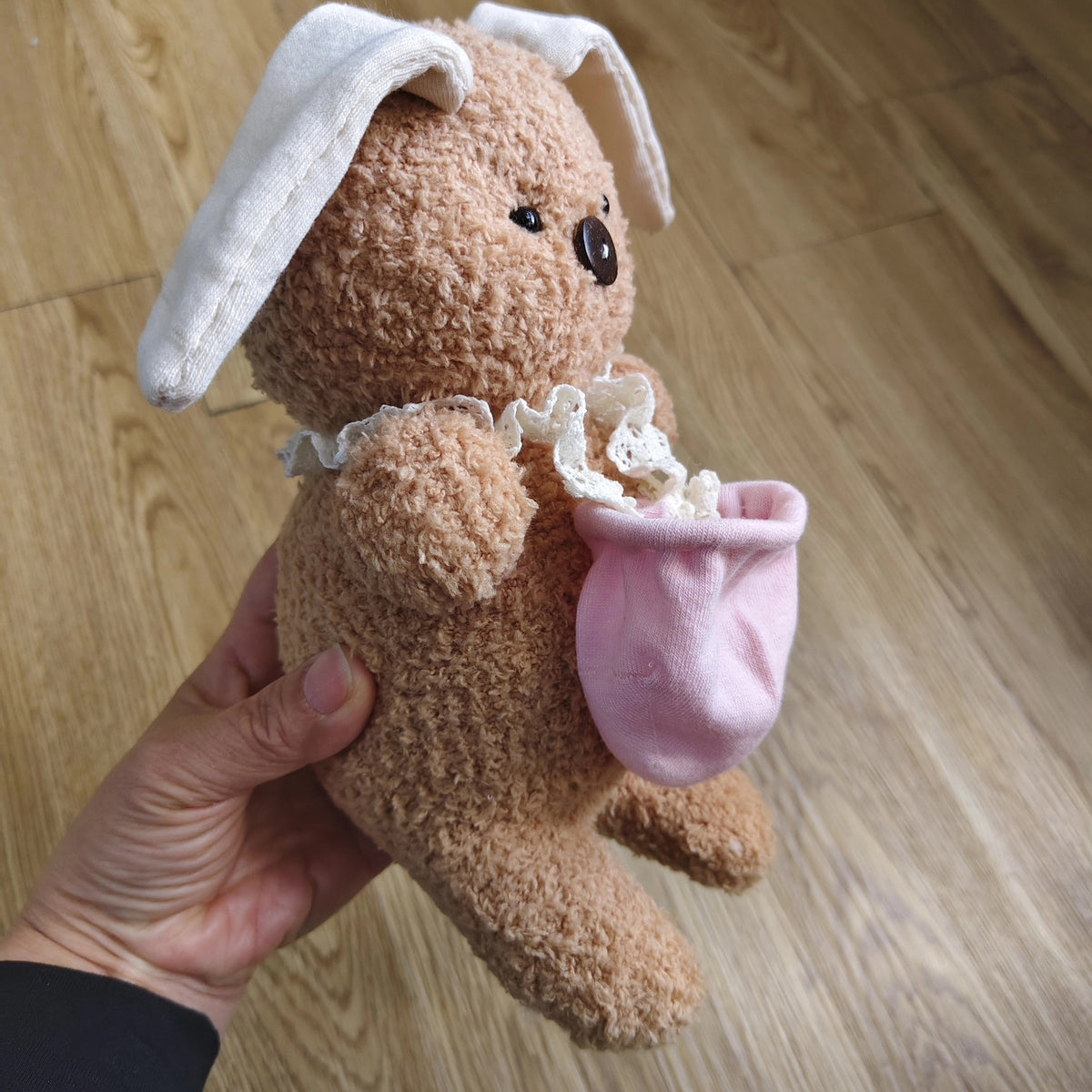 Figura de Peluche Coelho de Meia Feito à Mão