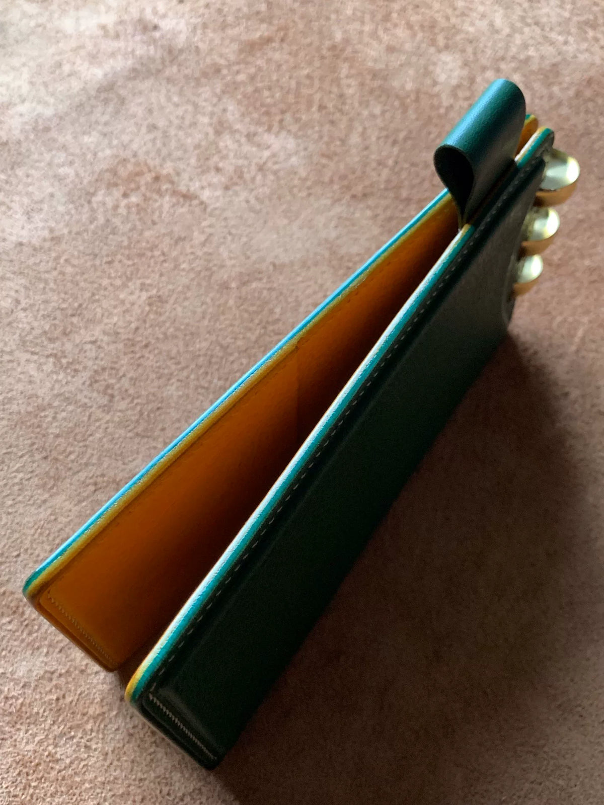Green Pebbled Leather Notebook Cover