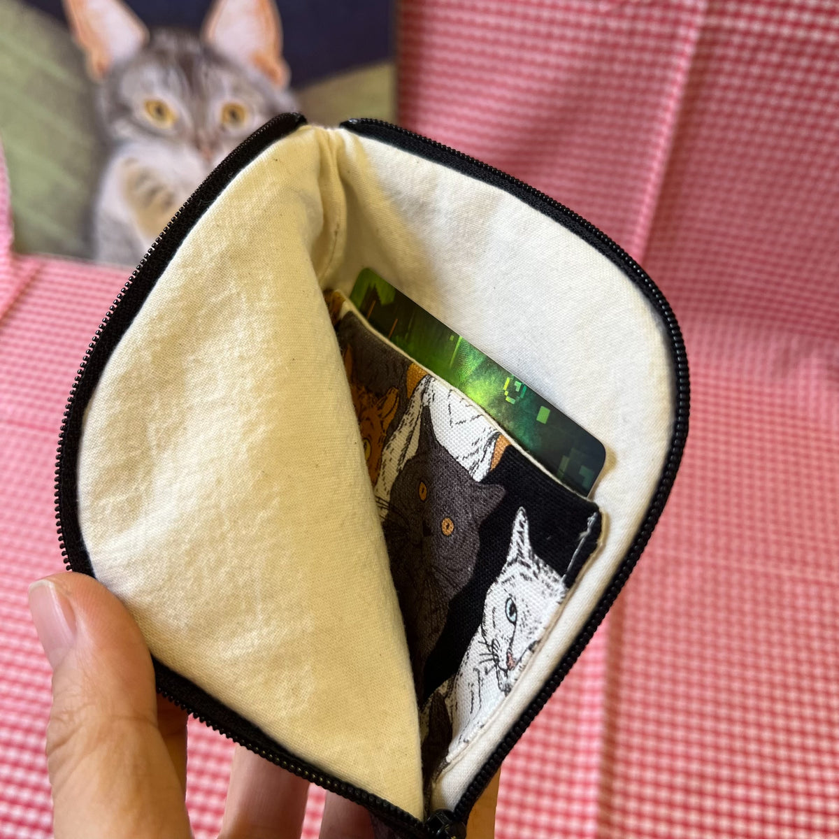 Japans katoen etui met kattenprint