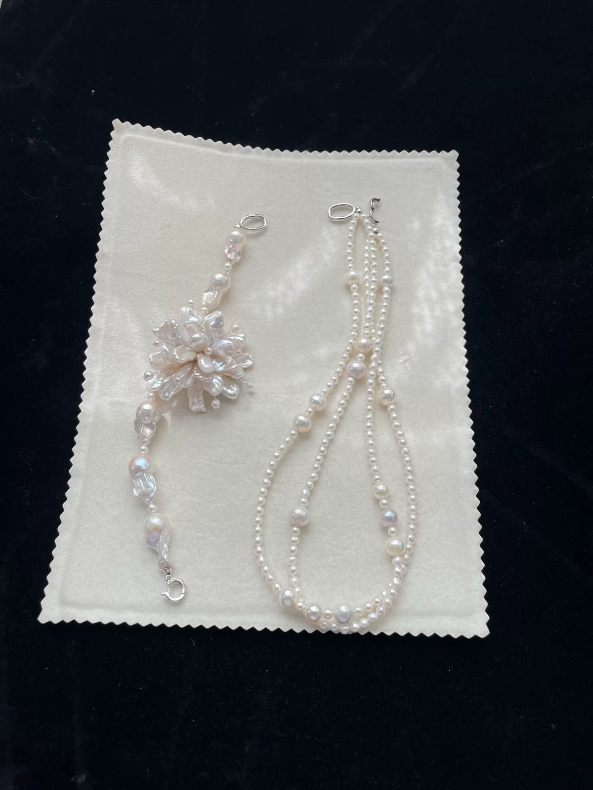 Natural Freshwater Baroque Pearl Necklace Set