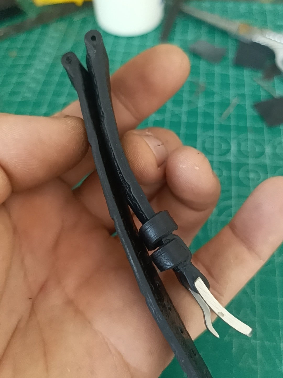 Genuine Crocodile Leather Watch Strap 22mm Black