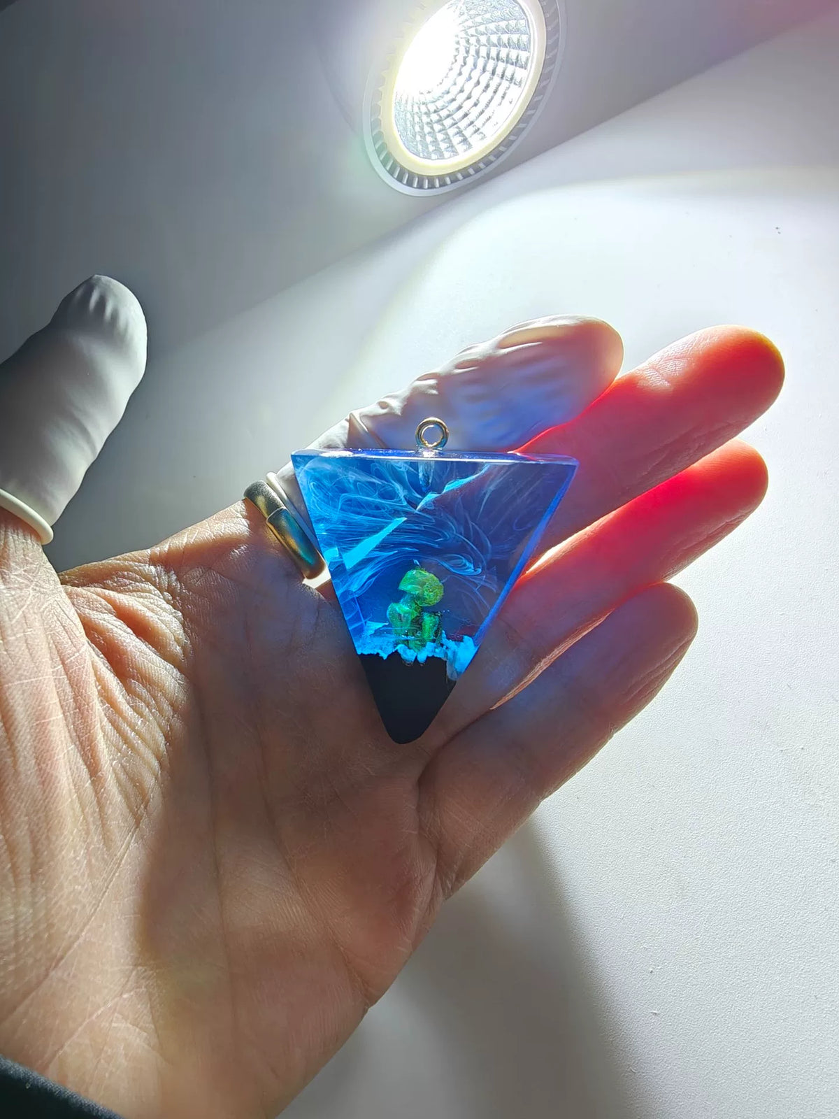 ブルーレジン 臍帯記念ペンダント