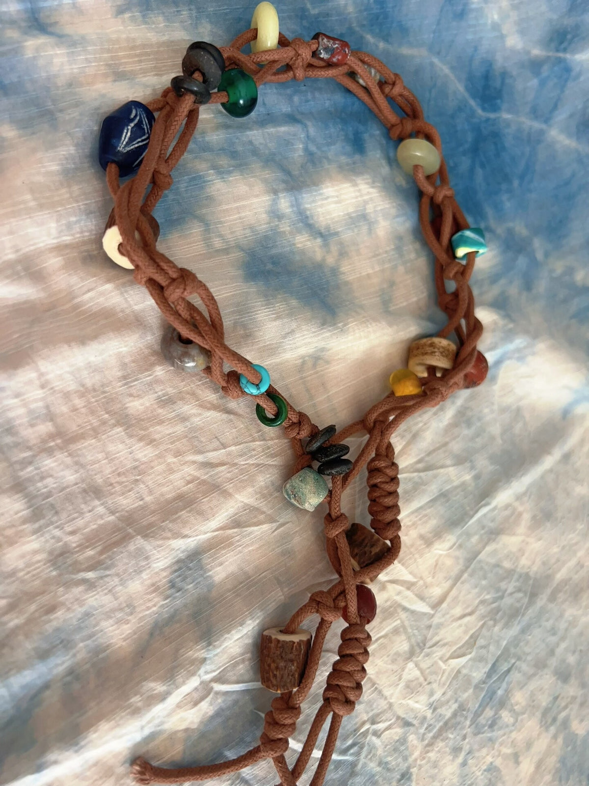 Handwoven Multi-Gemstone Beaded Necklace