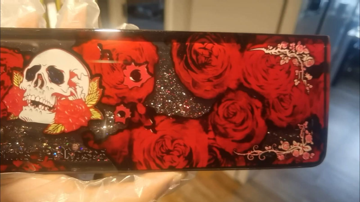 Resin Keyboard Wrist Rest with Guns N Roses Design