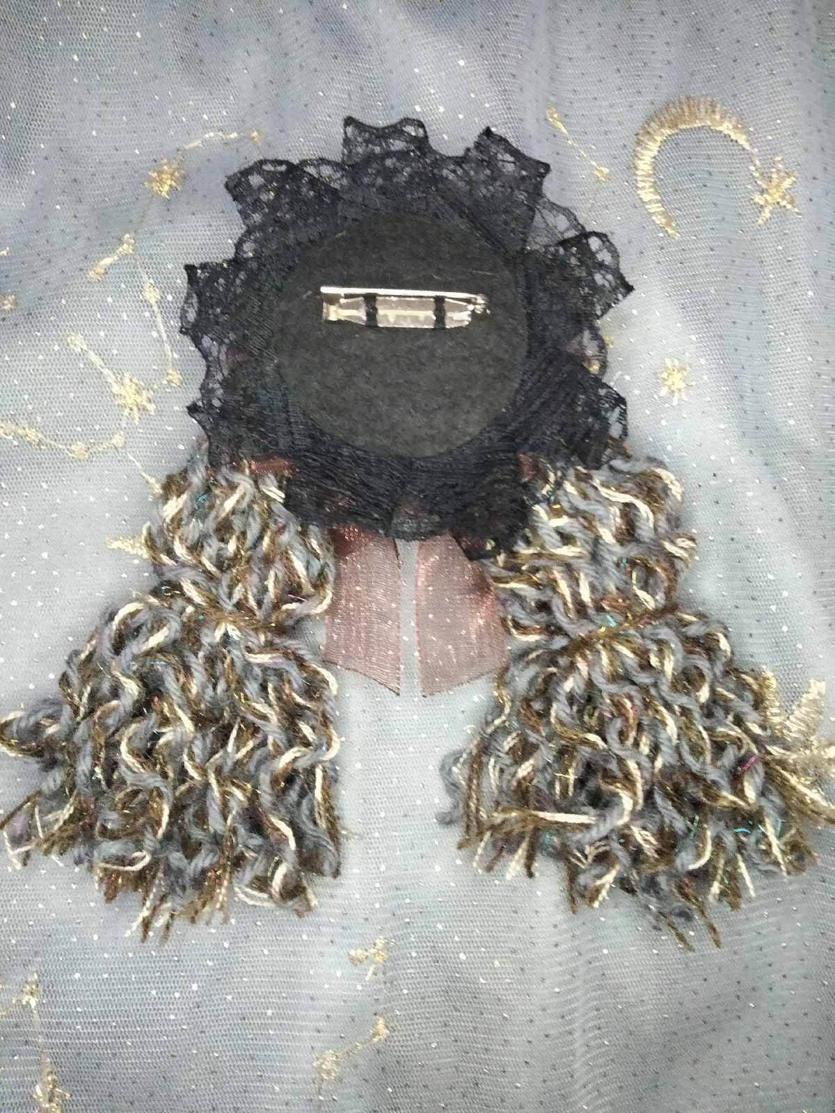 Handcrafted Lolita Doll Face Brooch Pin