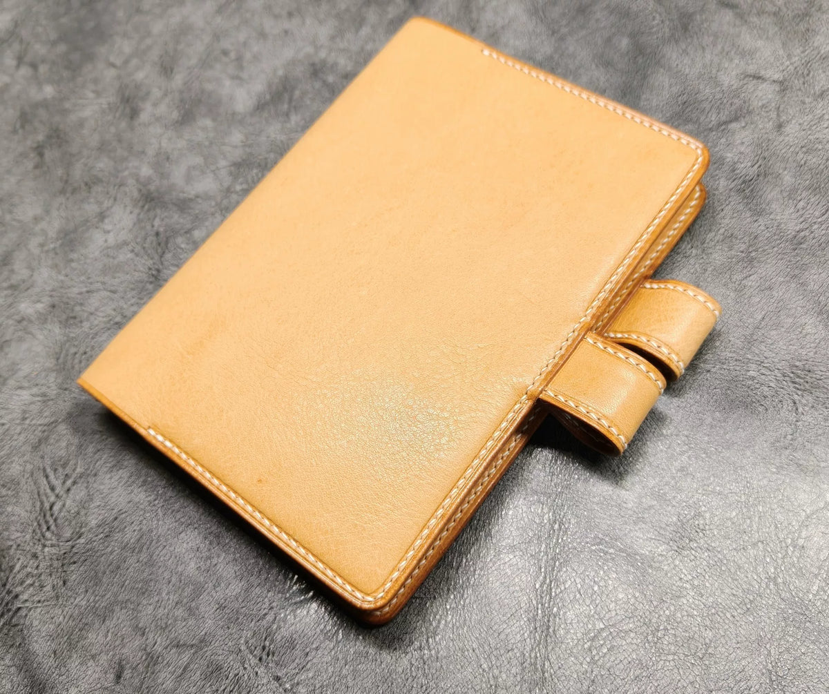 A6 Leder-Notizbuch-Cover mit doppelter Stiftehalterung