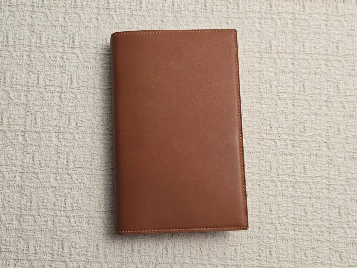 Personal Bifold Barenia Leather Ring Planner