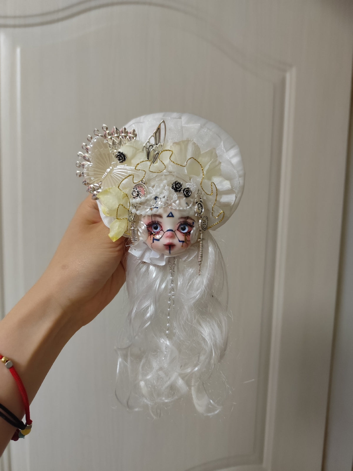 Handmade Clay Doll Brooch Gothic Lolita