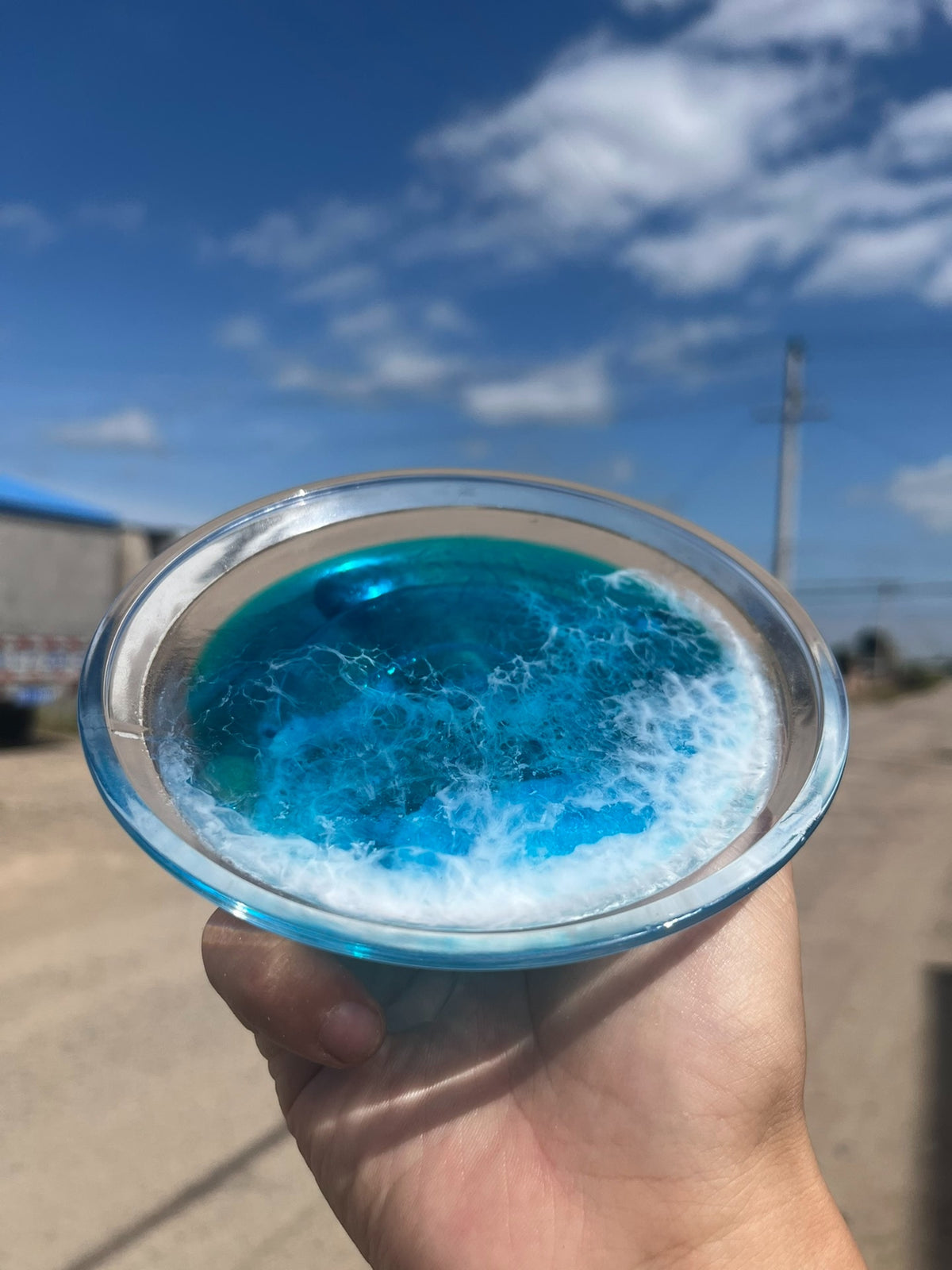 Ocean Wave Resin Coaster Set