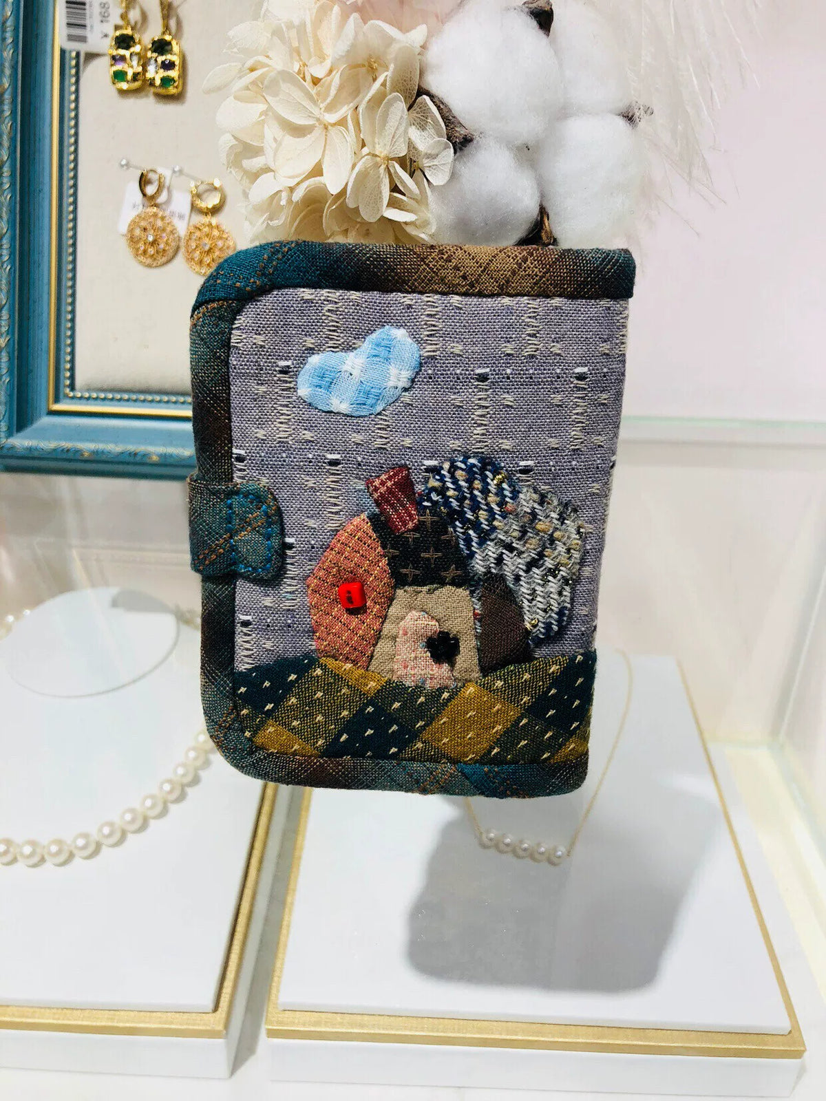 Handmade Yarn Dyed Fabric Card Holder